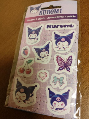 Kuromi stickers new, 2 sheets