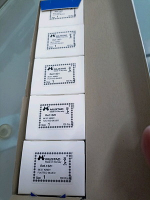 Mustad fishing hooks for gopes new, 1000 pieces