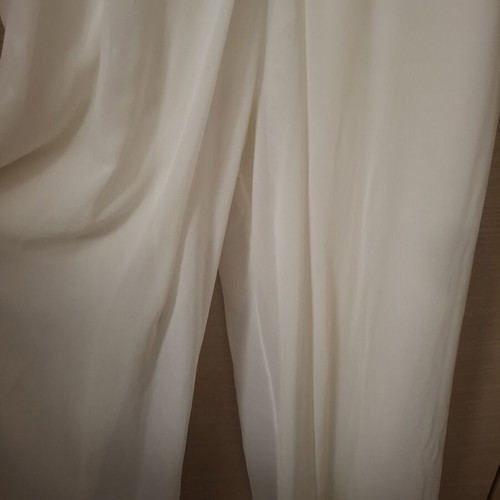 Jumpsuit white with gold lace, like new, size M