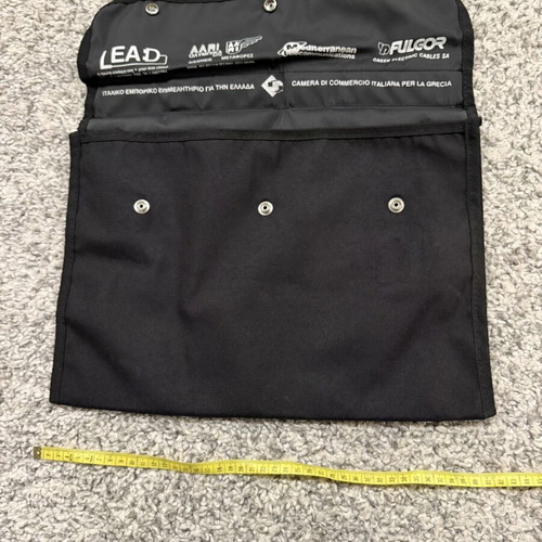 Vintage black fabric conference folder bag like new, 42x32 cm