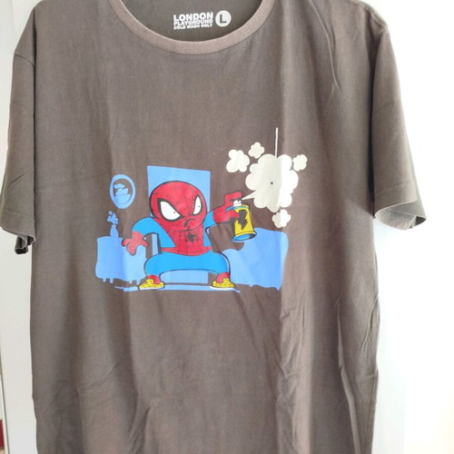 Spiderman t-shirt men's used brown size L