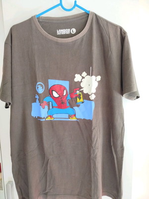 Spiderman t-shirt men's used brown size L