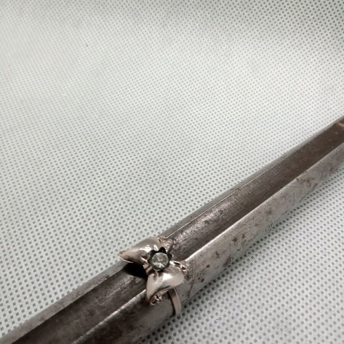 Bow ring with rhinestones size 7.25