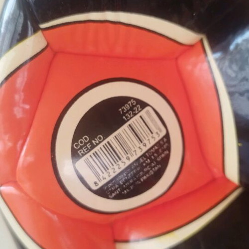 Velero football ball black orange new, 23cm, PVC leather