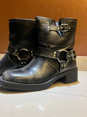 Biker boots No41 with unique aged effect new