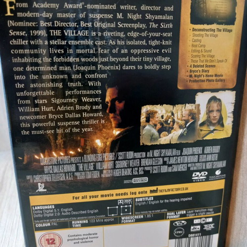 The Village DVD like new with English subtitles