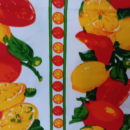 Large everyday food tablecloth with fruit pattern