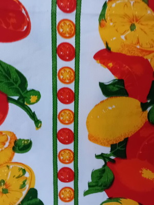 Large everyday food tablecloth with fruit pattern
