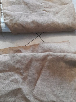 Curtains new 2 pieces 270×170 burlap fabric boho style