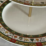 Christinholm Porcelain Christmas Two-Tier Serving Stand like new