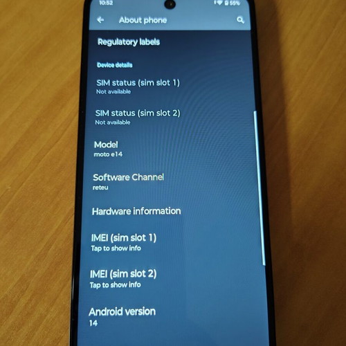 Motorola e14 Android 14 smartphone like new, 4GB RAM 64GB storage