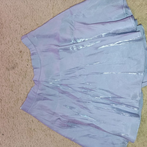 Shein satin-type skirt large new, blue