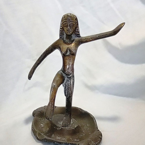 Vintage metal figurine exotic dancer 17 cm, like new