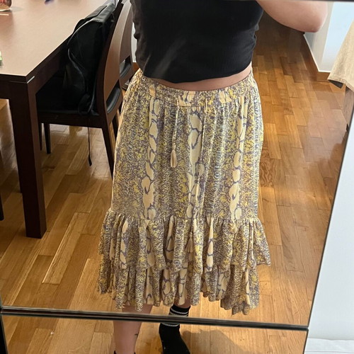 Positano summer skirt like new, light yellow, asymmetric