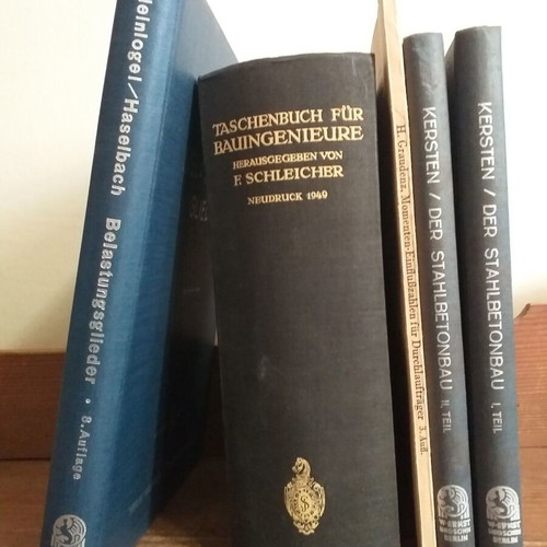 German technical books used, set of 5 volumes