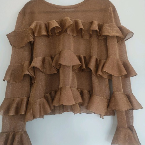 Zara brown blouse like new, size L