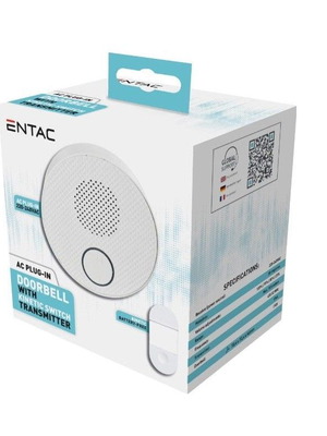 Entac AC Plug-in Doorbell with Kinetic Switch new