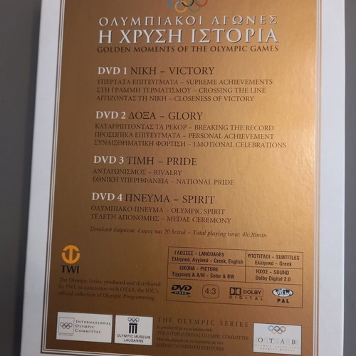Olympic Games The Golden History collectible 4 DVD set like new
