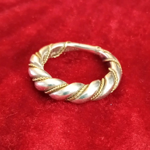 Silver-gold ring 925 585 like new, size 57+
