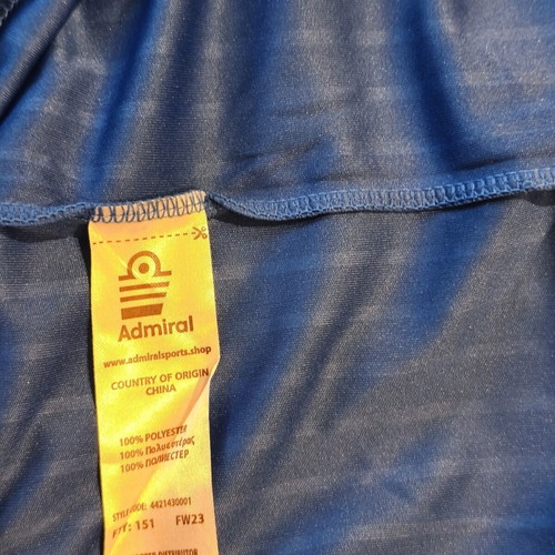 Admiral Men's Football Shirt Small New Blue