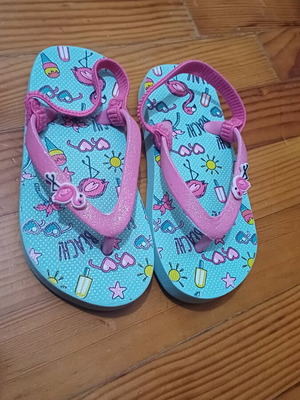 Παντόφλες νούμερο 22 καινούργιες, ροζ και τιρκουάζ