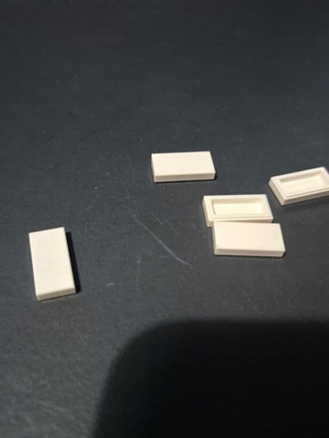 Lego 2x1 flat tile white, like new, pack of 5