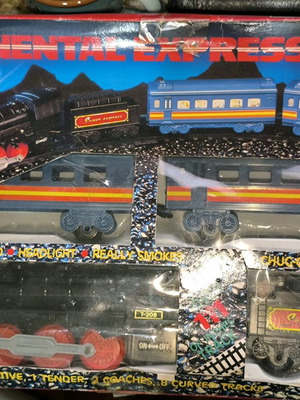 Train toy used, model 1988 in box