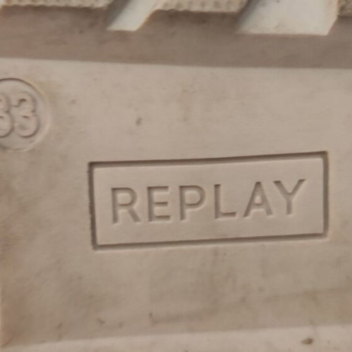 Replay girls' shoes No33 used, beige and white boots