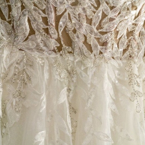 Wedding dress like new, size S-M, white/ivory, princess style