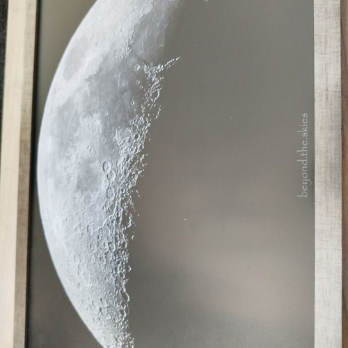 Moon photograph in frame new, phase 31%