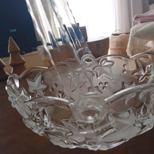 Vintage crystal fondant dish Walther Glas like new, 19 cm