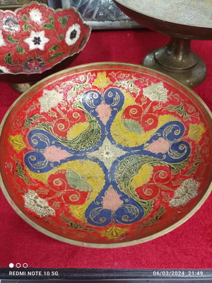 Cloisonné used, pack of 3 pieces with beautiful colors