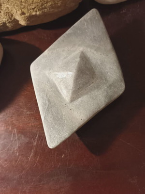 Cycladic marble ship sculpture, handcrafted