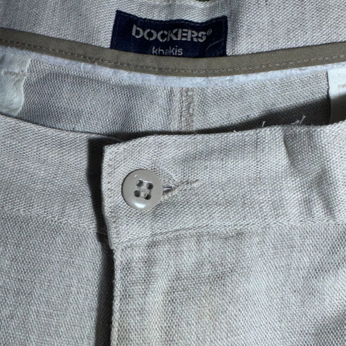 Dockers Khakis linen pants used, beige pleated, W36 L30