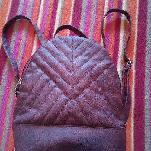 Burgundy large backpack bag used