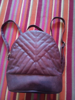 Burgundy large backpack bag used