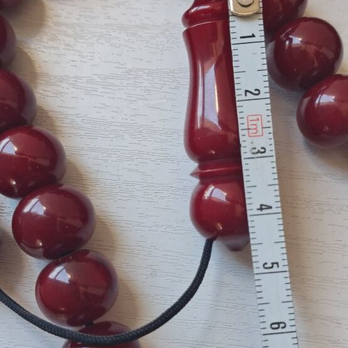 Bakelite burgundy mastic komboloi, 80g