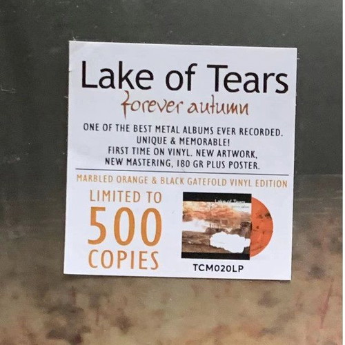 Lake Of Tears Forever Autumn LP vinyl limited edition, remastered, marbled orange and black