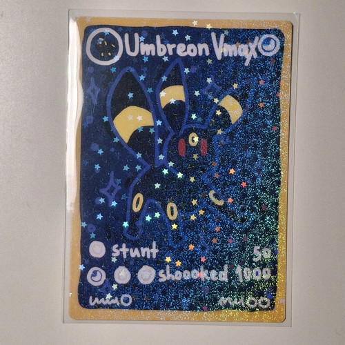 Custom Derpymon Umbreon card with foil effect new