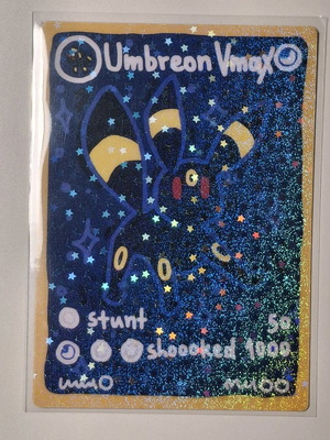 Custom Derpymon Umbreon card with foil effect new