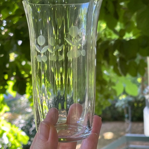 Set of 48 used Art Deco crystal glasses antique