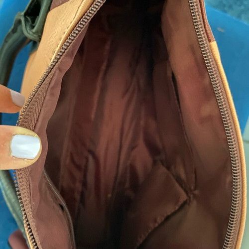 Women's two-tone bag made of faux leather like new