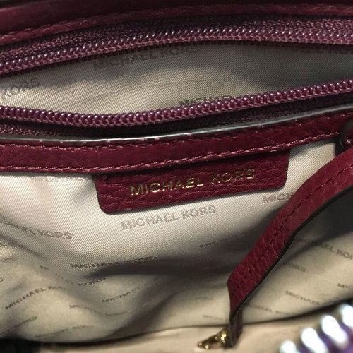 Michael Kors genuine leather backpack used, red