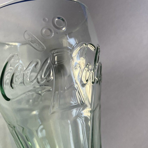 Coca-Cola collectible glass, vintage bottle design 2015