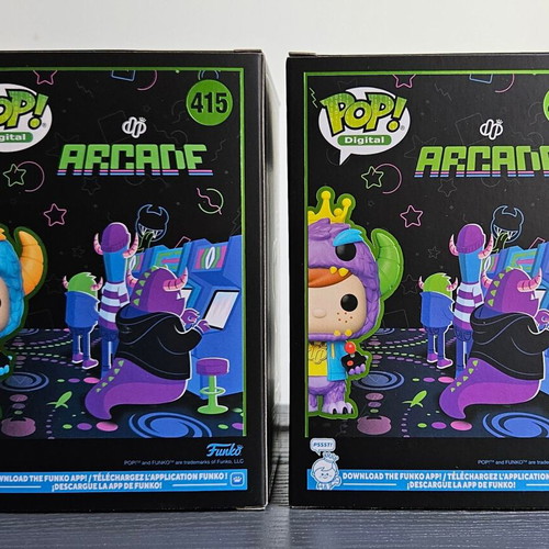 Funko Blacklight NFT Arcade Freddy as Droppp Monster Lot of 2 new
