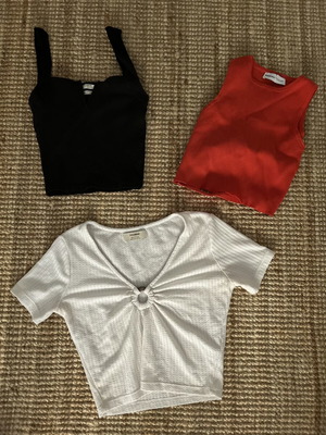 Σετ crop tops σαν καινούργιο, μεγέθη S και M, Tally Weijl Pull&Bear Bershka