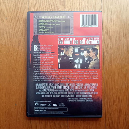 The Hunt for Red October DVD μεταχειρισμένο με ελληνικούς υπότιτλους