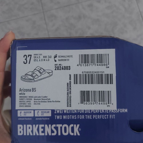 Birkenstock slippers white size 37 like new