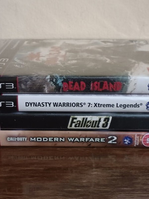 PS3 Games pack of 4 used, Dead Island, Dynasty Warriors 7, Fallout 3, Call of Duty MW2