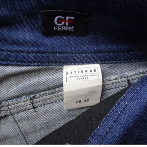 Gianfranco Ferre Waxed Back Zipper Jeans size 28 US 42 IT excellent condition